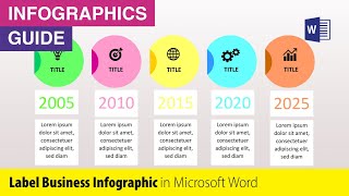 Label Infographic in Microsoft Word | MS Word Timeline infographic Tutorial