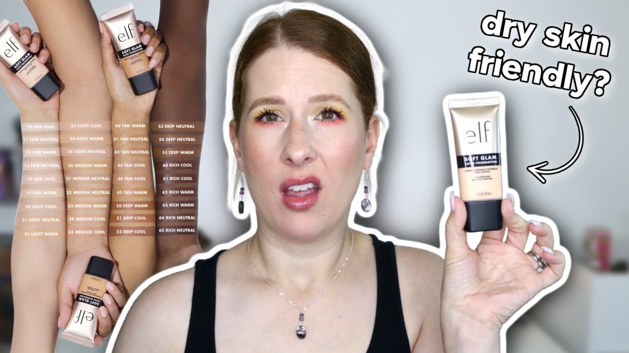 NEW! 8 ELF Soft Glam Satin Foundation ⭐️ Is it good for DRY SKIN
