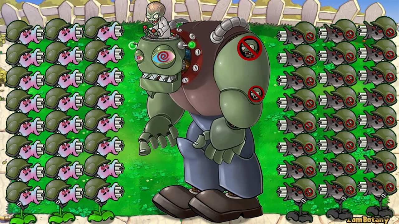 Doom Gatling Pea Vs Hypno Gatling Pea Vs Dr Zomboss Plants Vs Zombies ...