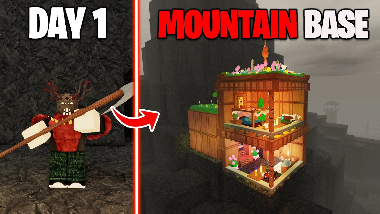 I Built The Mountain Base in 99 Nights in the Forest! - YouTube