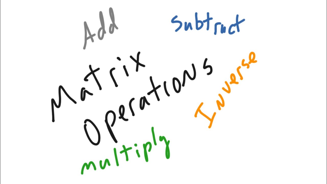 matrix-operations-and-the-inverse-matrix-youtube
