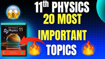 Physics Class 11 20 Most Important Topics 2025 🔥 | FBISE Most Important Topics & Questions