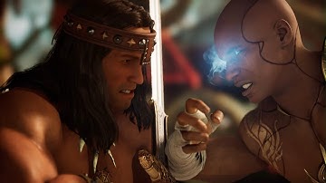 Mortal Kombat 1 - Conan the Barbarian vs Geras | All Intro/Interaction Dialogues