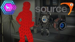 Source 2 Chell wire-frame model | SteamVR Performance Test