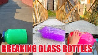 Breaking Glass Bottles &amp; Balloon Drops 💥Crushing Crunchy &amp; Soft Things!#asmr #satisfying