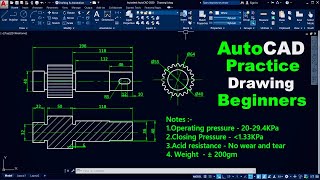 AUTOCAD PRACTICE DRAWING FOR MECHANICAL ENGINEERING IN HINDI | #THE_CAD_POINT screenshot 5