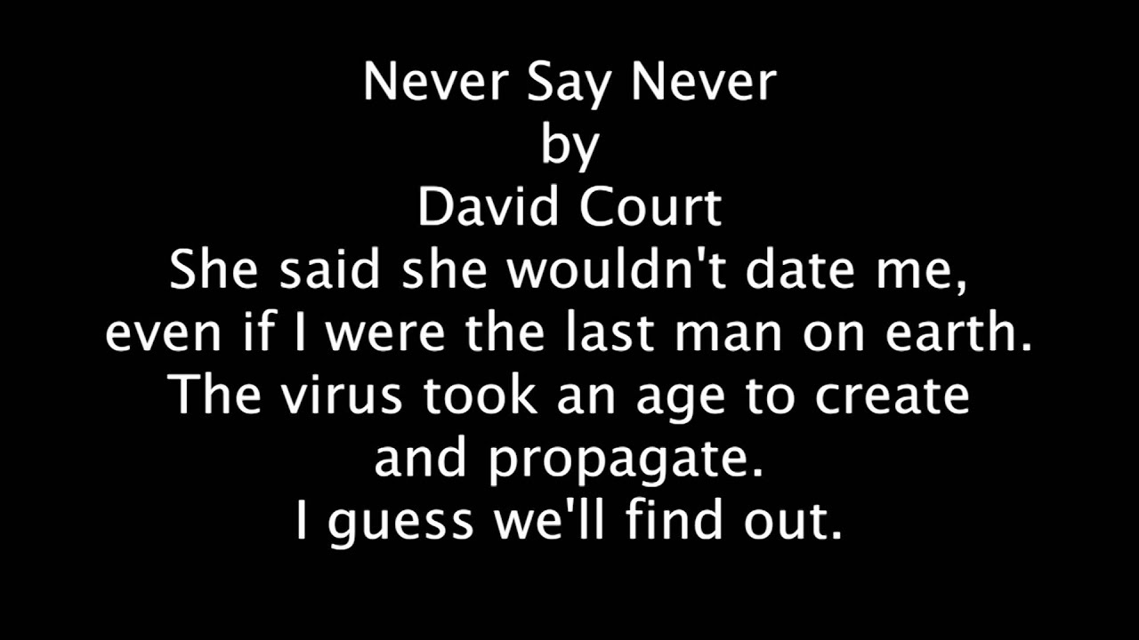 Never Say Never, Twitter Short Story by David Court