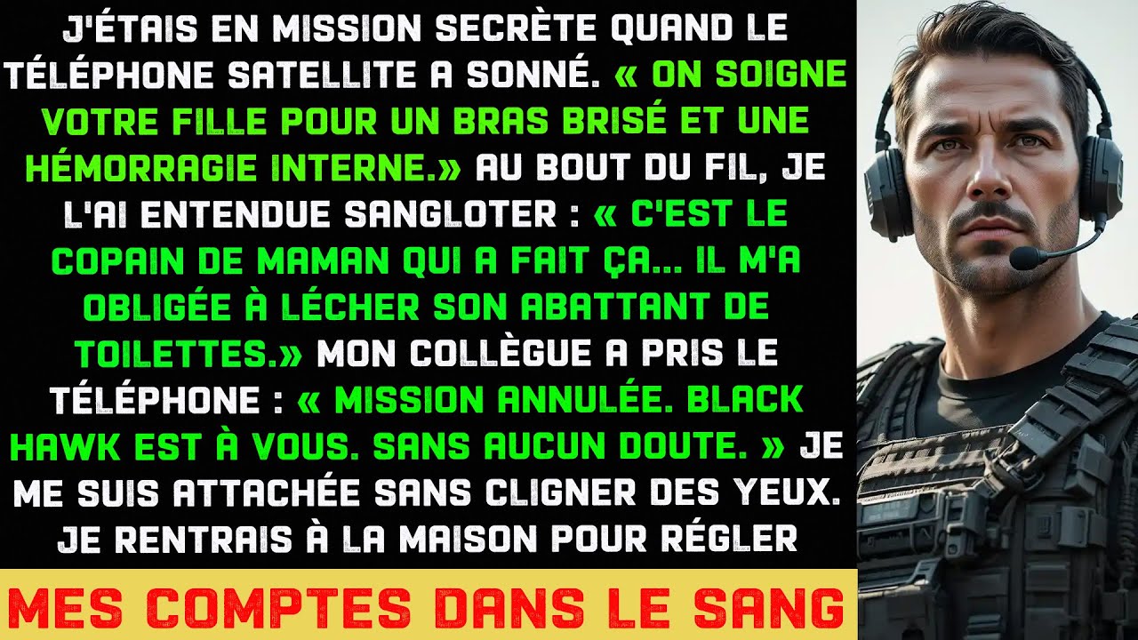 L'hôpital a appelé en op—les côtes de ma fille étaient brisées; commandement m'a remis un Black Hawk