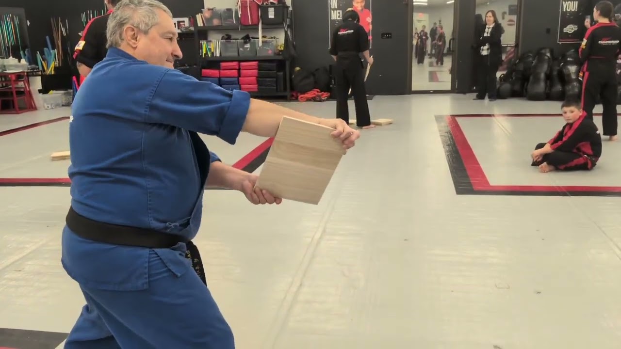 My son's board break 