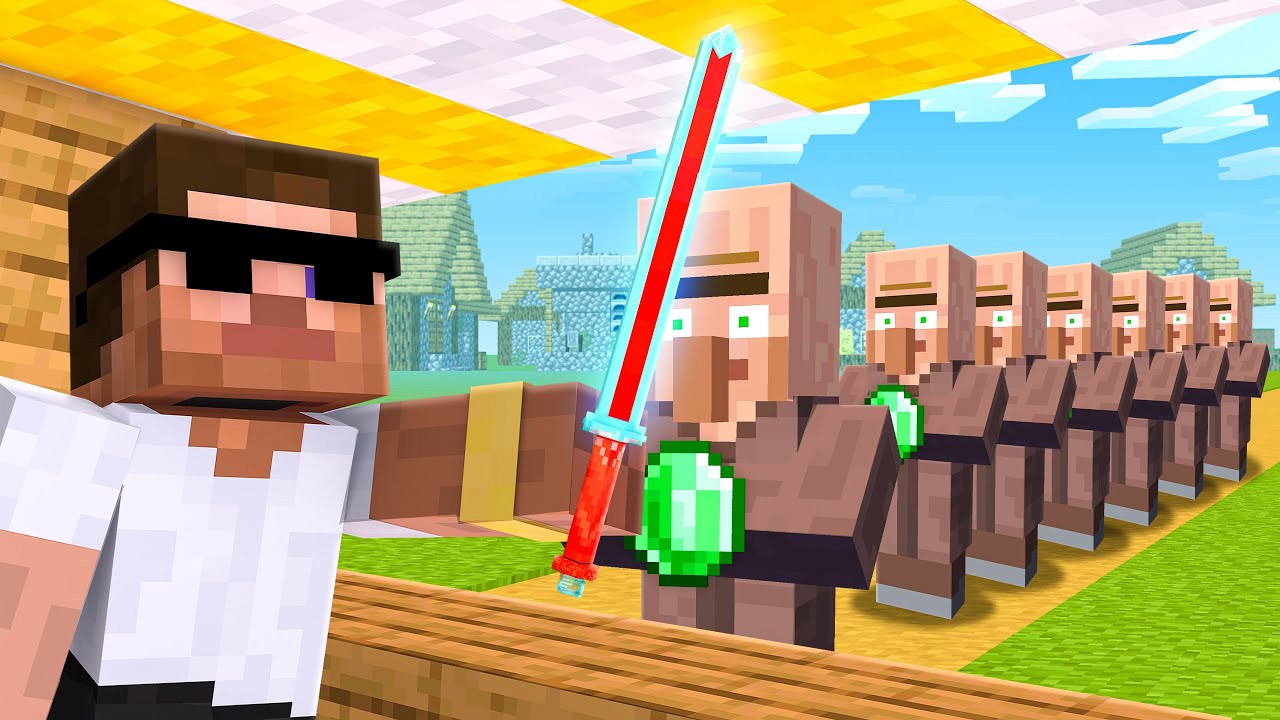 WATCH: I Crafted Illegal items for Villagers in Minecraft..