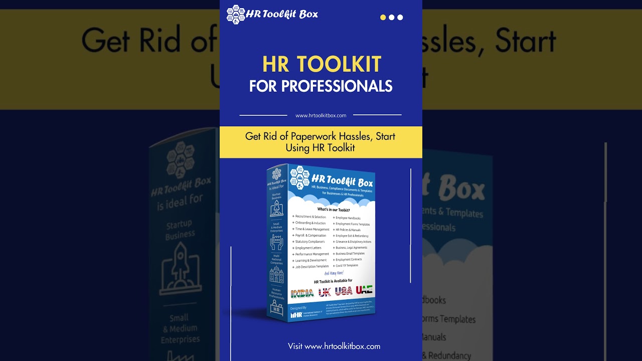 Don't Start From Scratch, Use HR Toolkit, Visit www.hrtoolkitbox.com