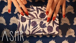 ASMR Birchbox unboxing (🎧 soft spoken, tapping, cardboard sounds)