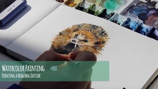 Watercolor Hedgehog Speedpaint