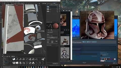 How to Texture a Star Wars Helmet in Substance Painter!(Taught by mice!)(ft KijeVR)