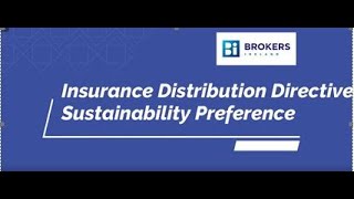 Insurance Distribution Directive (IDD) - Customer Sustainability Preferences