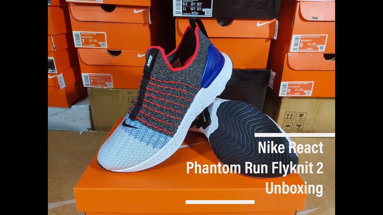nike react phantom run flyknit 2 racer blue