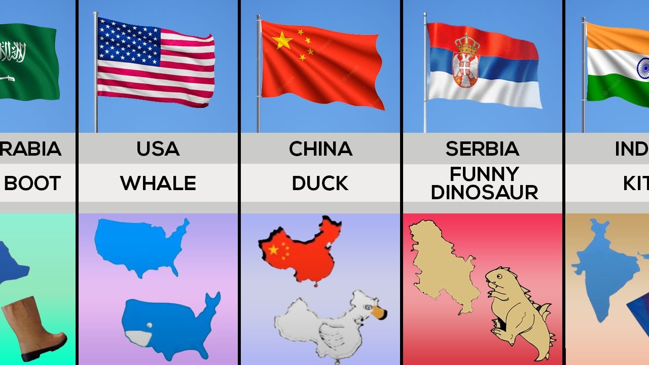 Countries Map That Looks Like Things And Animals | Part 2