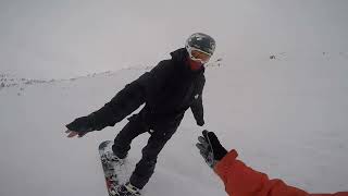 Day 5 Copper: Run 9 - Kevin Descends Mountain Backside, at 4:25 Does a Cliff Drop Part 1