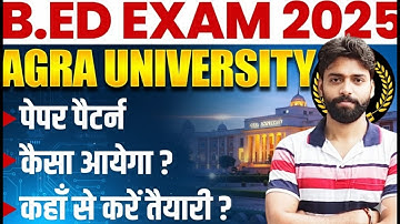 agra university B.Ed. syllabus 2025