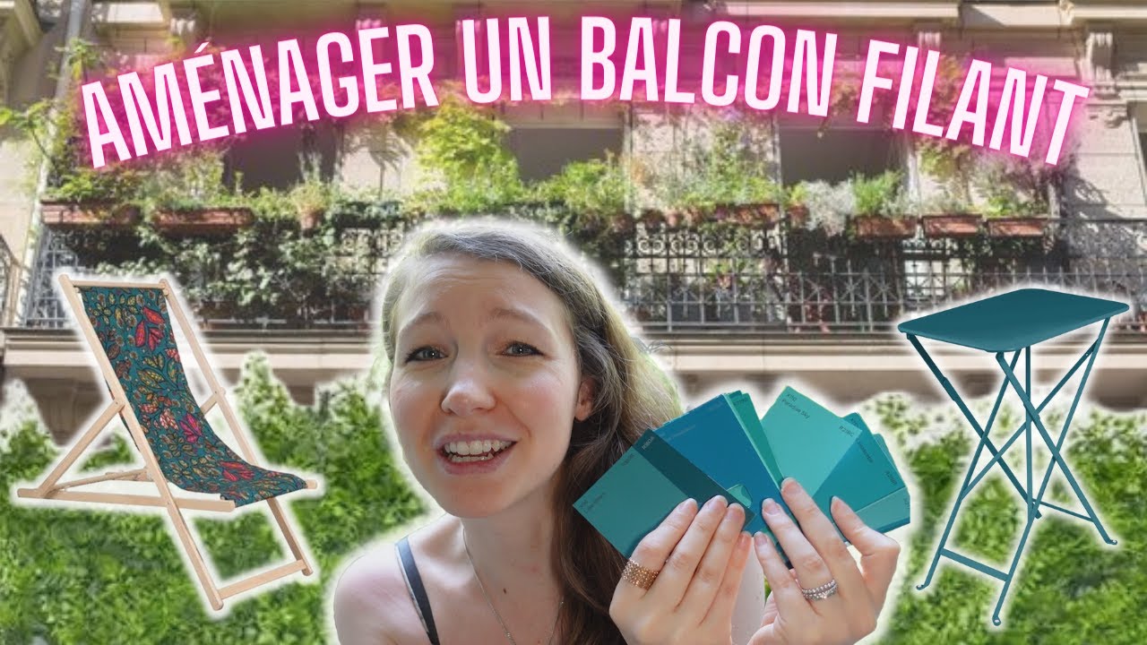 AMÉNAGER UN BALCON ÉTROIT - cosy et fonctionnel - avec coin repas snack et espace repos relaxation