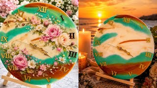 DIY Resin Wall Clock | Satisfying Resin Art Process | Handmade Home Decorating