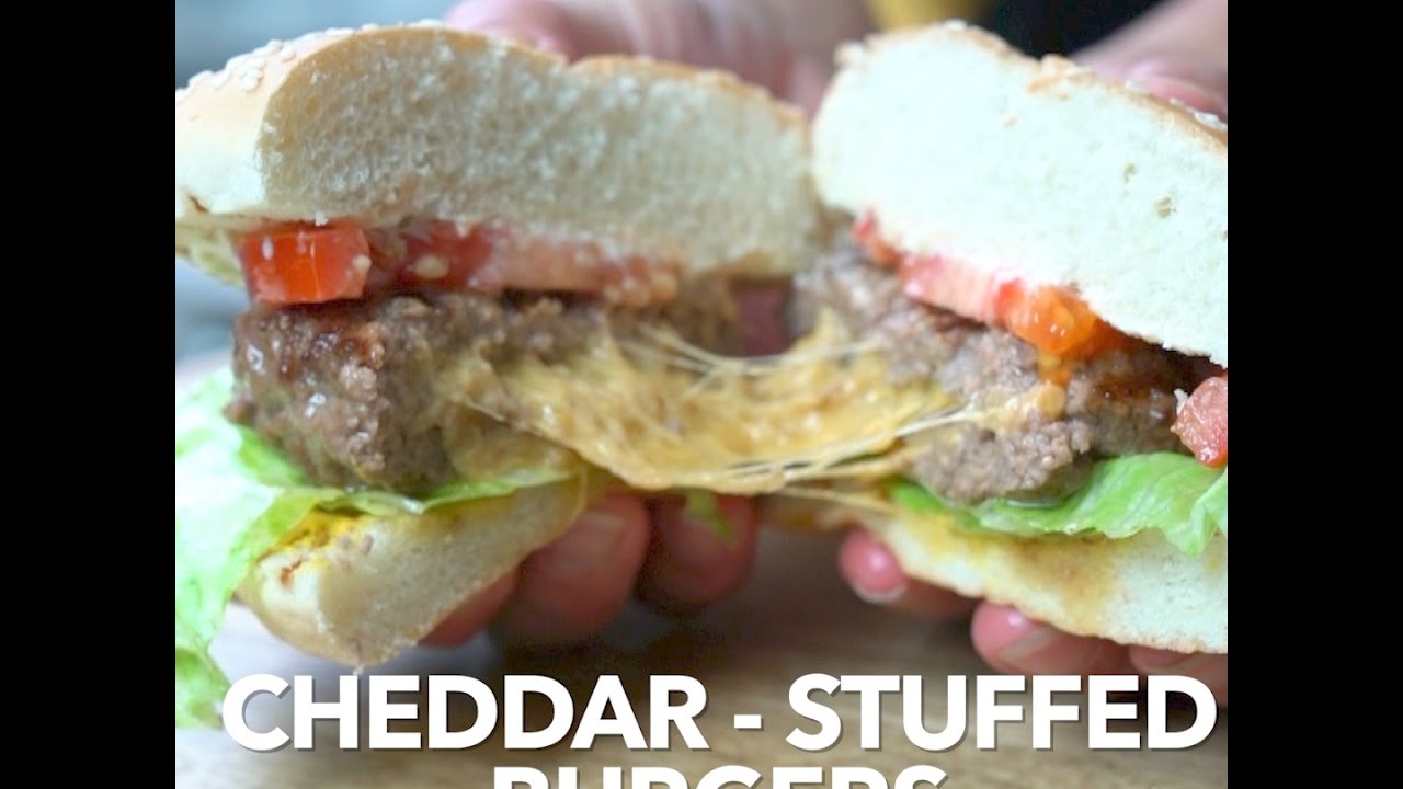 Cheddar Stuffed Burgers - aka "Juicy Lucy" - aka "The Drooler"