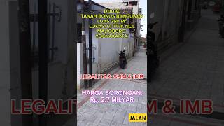 DIJUAL TANAH BONUS BANGUNAN BERADA DI TITIK NOL MALIOBORO YOGYAKARTA | LUAS 250 M² HARGA 2,7 MILYAR