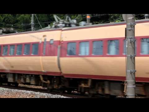 【FHD】381系国鉄色回送列車　山崎通過