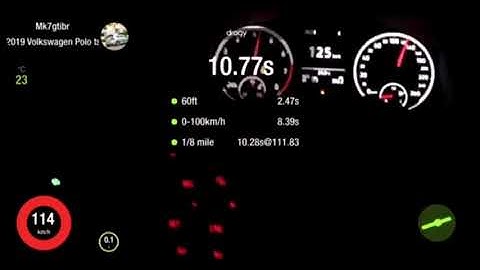 Volkswagen Polo 1.0 TSI Stage 1 130HP 0-100 acceleration dragy