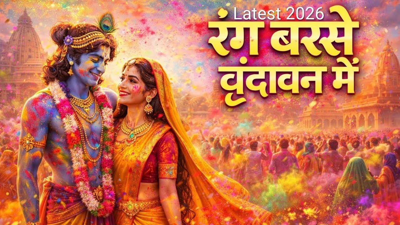 | Rang Barse Vrindavan me | Holi special song |#Radhakrishna bhajan | #LOVE #krishna #2026 #brijholi
