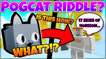 PET SIMULATOR X TESTER LEAKS POGCAT RIDDLE? IS THIS HOW TO GET POGCAT...? (Pet Simulator X Roblox)