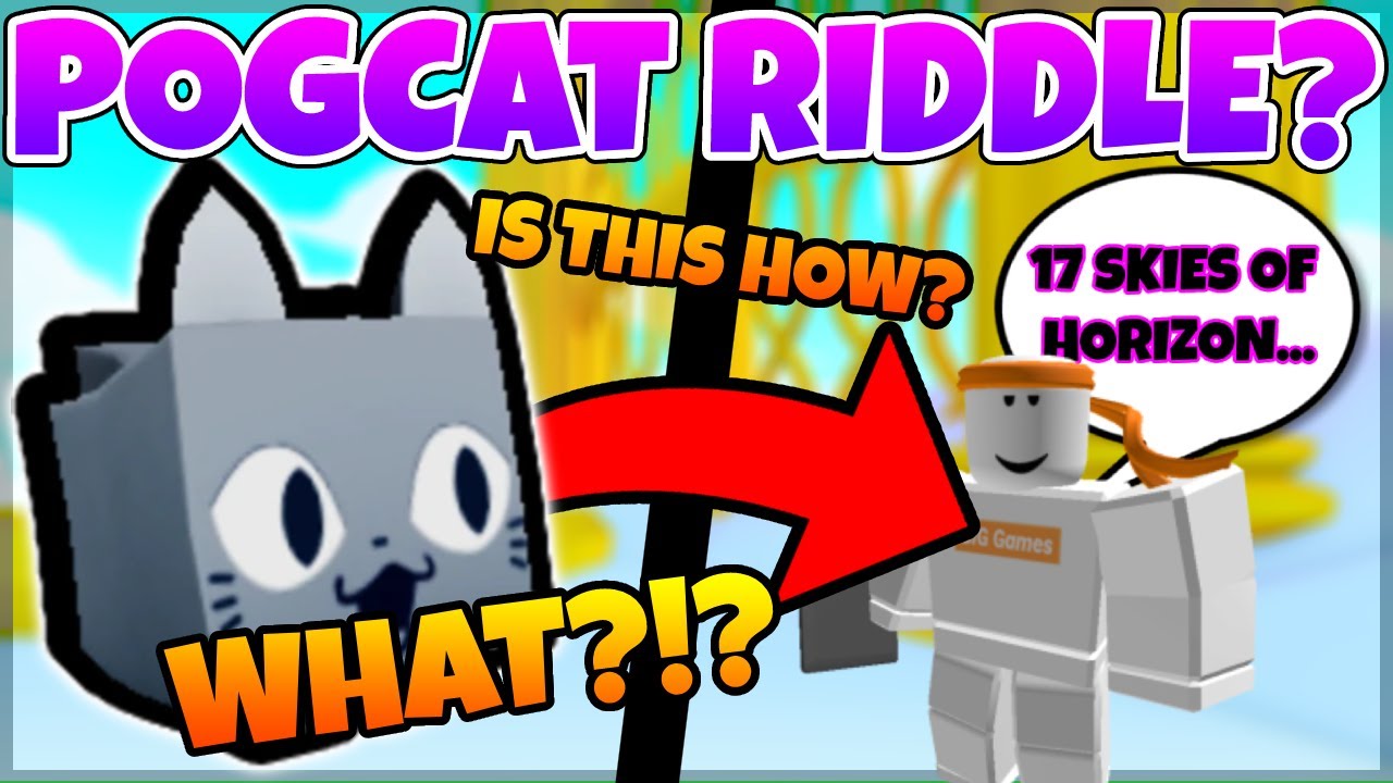 Pogcat PET SIMULATOR X TESTER LEAKS POGCAT RIDDLE? IS THIS HOW TO GET POGCAT ...