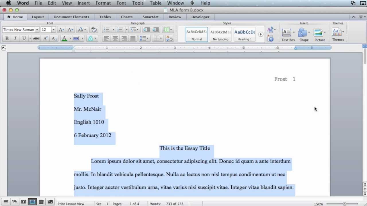 Thesis writing with ms word