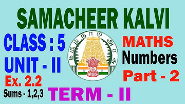 Samacheer Kalvi Class 5 Maths unit II Numbers Term 2 Exercise 2.2 Part 2 | New Syllabus| All Pass TV
