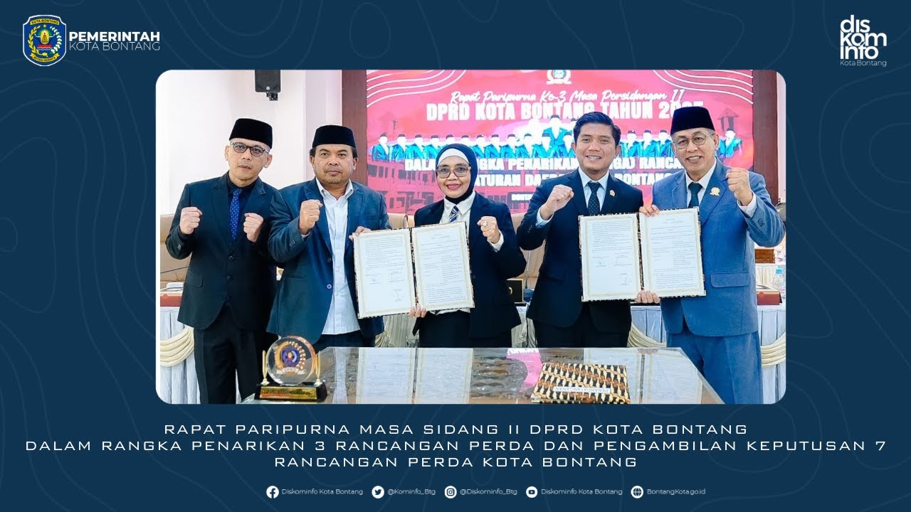 RAPAT PARIPURNA DPRD 2025 TERKAIT PENARIKAN 3 RAPERDA & KEPUTUSAN 7 RANCANGAN RAPERDA KOTA BONTANG