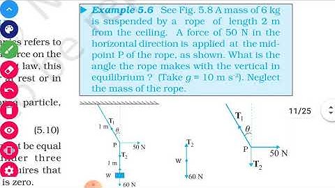 Class 11 physics NCERT example 5.6 and common forces