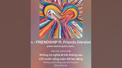 Đen - FRIENDSHIP ft  Friends (Version AI - Rock)