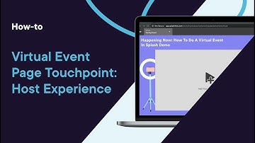 Virtual Event Page Touchpoint: Host Experience