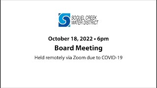 October 18, 2022 Soquel Creek Water District Board Meeting by Soquel Creek Water District 11 views 1 year ago 1 hour, 6 minutes