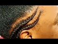 How to do cornrows|| Beginners|| Abuja lines/ medomedo|| pencil|| Nyongeza