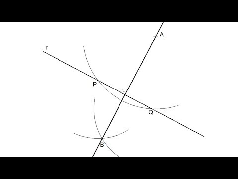 How to draw a perpendicular line through a point using a compass