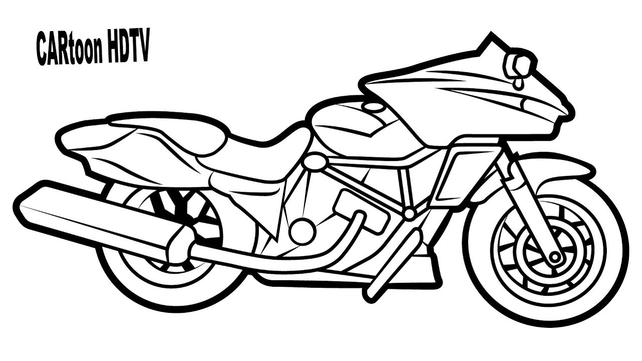 Color Motorcycle Coloring Pages, Coloring With Bike Video, Video - Color Motorcycle Coloring Pages, Coloring With Bike Video, Video