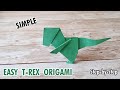 EASY T-Rex Origami Tutorial | Step-by-Step Paper Dinosaur #origami #trex #dinosaur #papercraft 