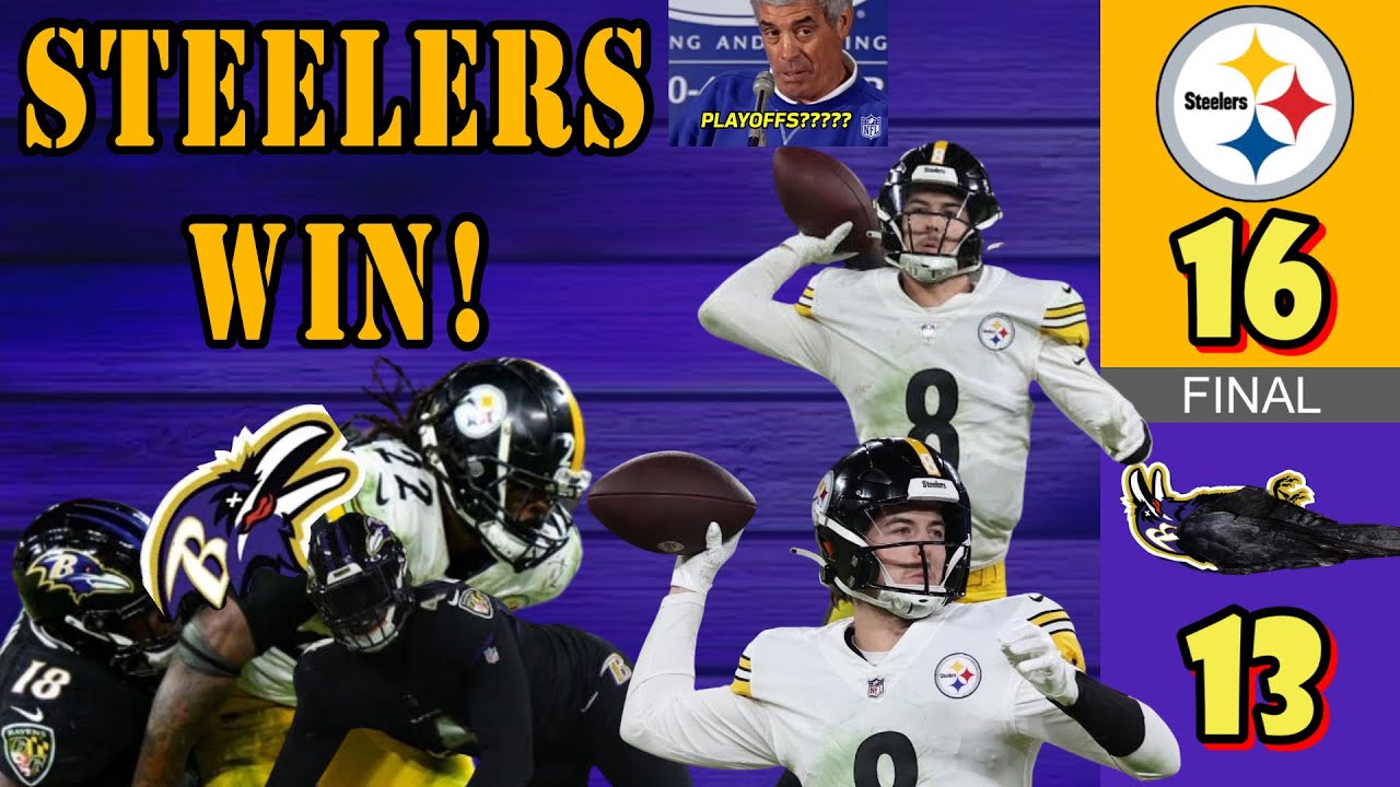 Najee Warren Kenny Pickett BREAK Ravens Bank 16 13 Steelers 