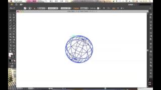 ロゴ作成　Illustrator　教室　第5章-01 3D効果でワイヤーフレームの地球をつくる。