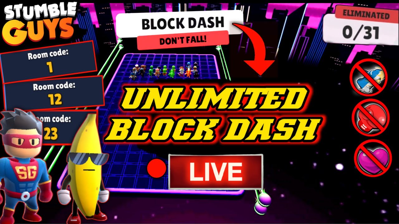 how to get infinite block dash in stumble guys