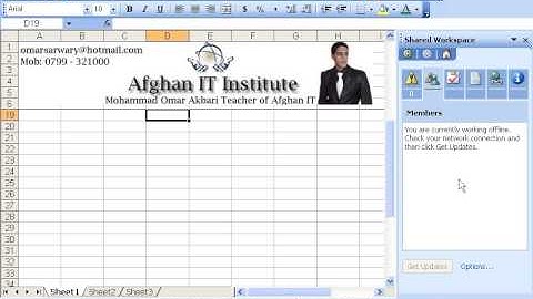 MS Excel 2003 Part 16) Tools Menu in Dari / Farsi Omar Akbari