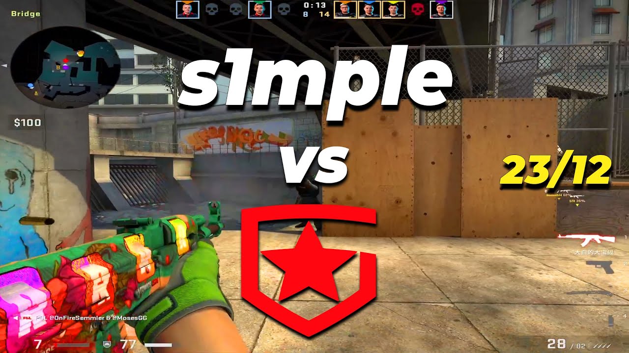 CSGO POV NAVI s1mple (23/12) vs Gambit (overpass) @ PGL Major Stockholm 2021