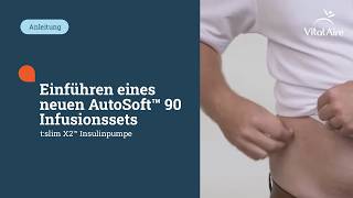 Einführen eines neuen AutoSoft™ 90 Infusionssets // t:slim X2™ Insulinpumpe screenshot 3
