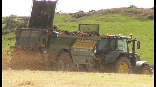 Spreading Solid Muck After Silage